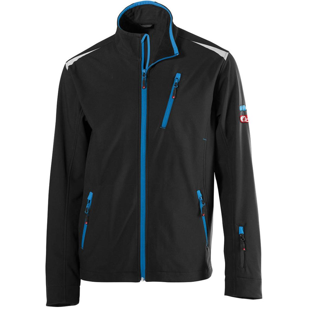 Softshelljacke twenty-four FORTIS Herren Jacke 24, schwarz/türkis, Gr. S