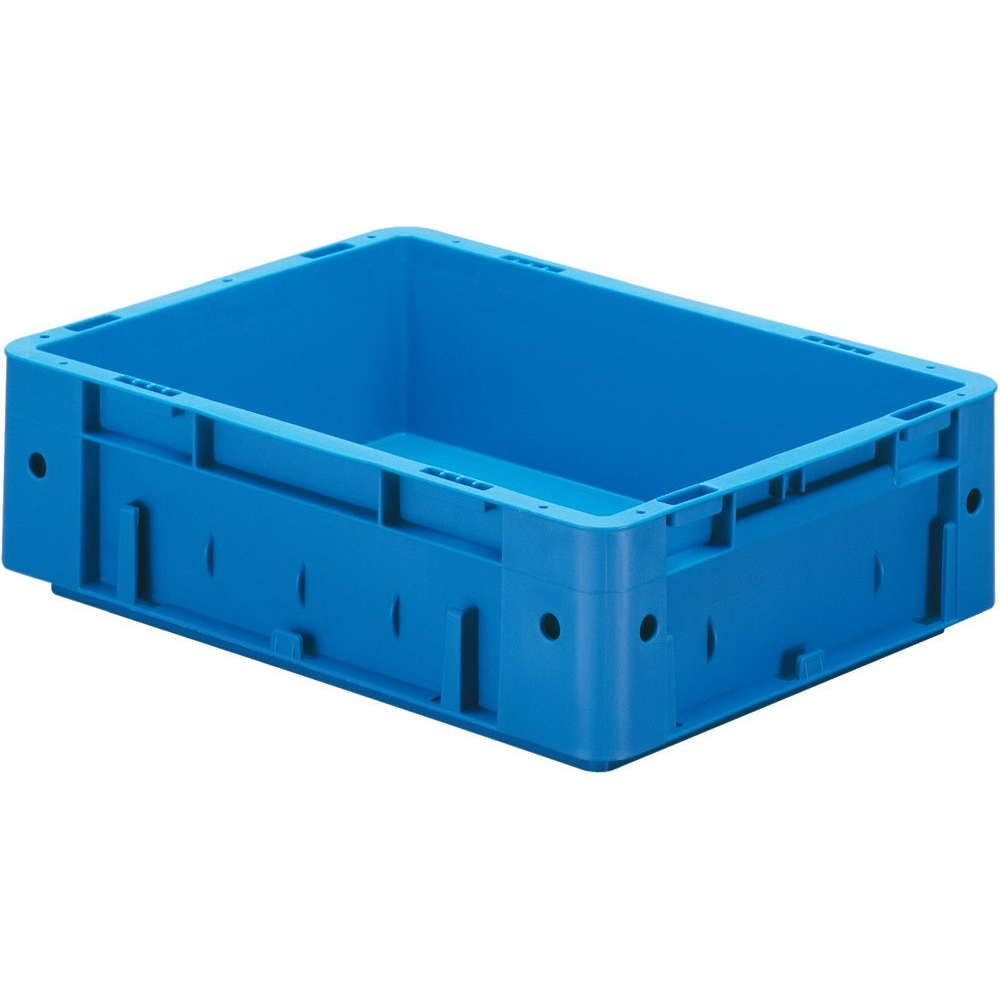 Transportkasten VTK 400/120-0 Transport-Stapelkasten B400x T300x H120 mm grau Auflast 600kg ohne Griffloch