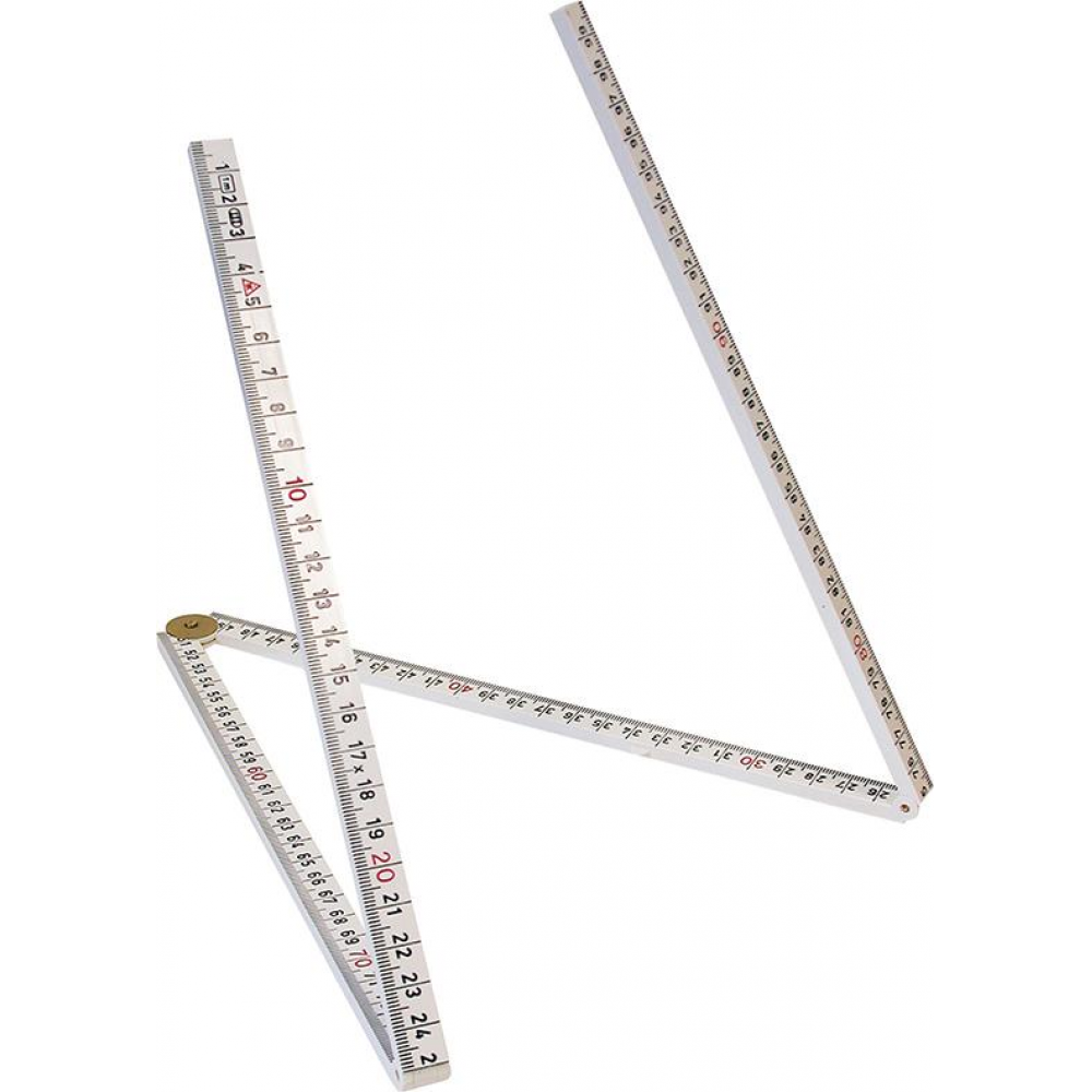 Kunststoff-Gliedermaßstab Nr. W 59-1-4-12 Gliedermaßstab Kunststoff1mx13mm weiß 4Glieder Hultafors