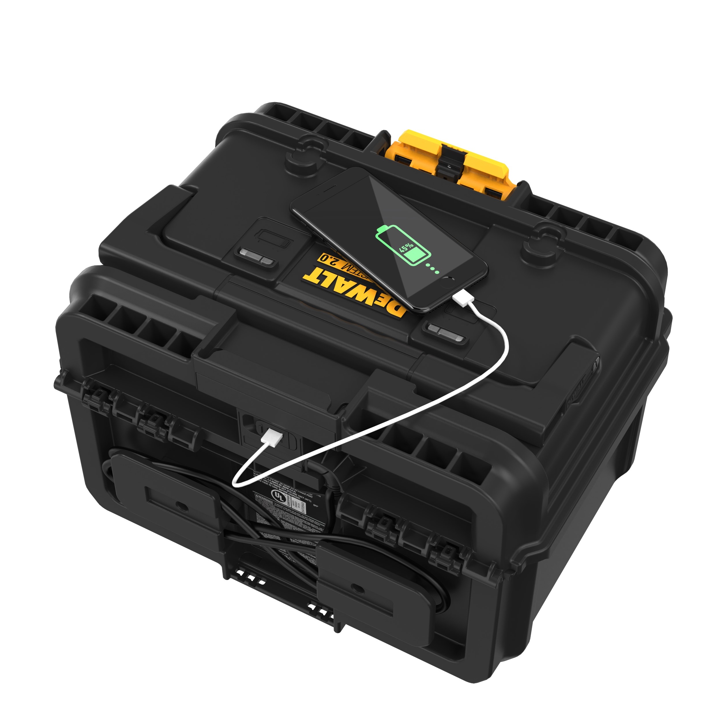 Dewalt DWST83471-QW,  ToughSystem 2.0 Charger Box, ToughSystem 2.0 Charger Box für  18 Volt XR und 54 Volt XR FLEXVOLT Akkus