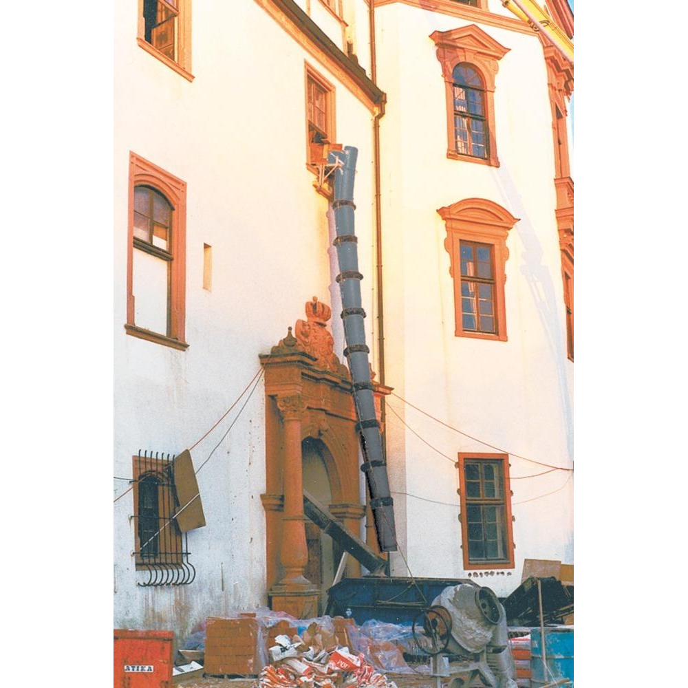 Kunststoffschuttrohr Schuttrutsche schwarz 1,1m müba