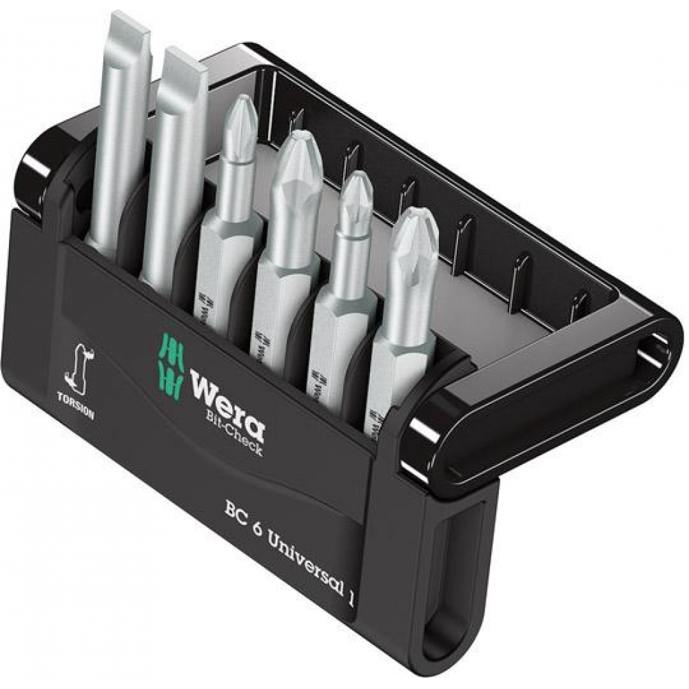 Bit-Sortiment Bit-Check 6 Universal 1, 50 mm Bit-Satz Wera