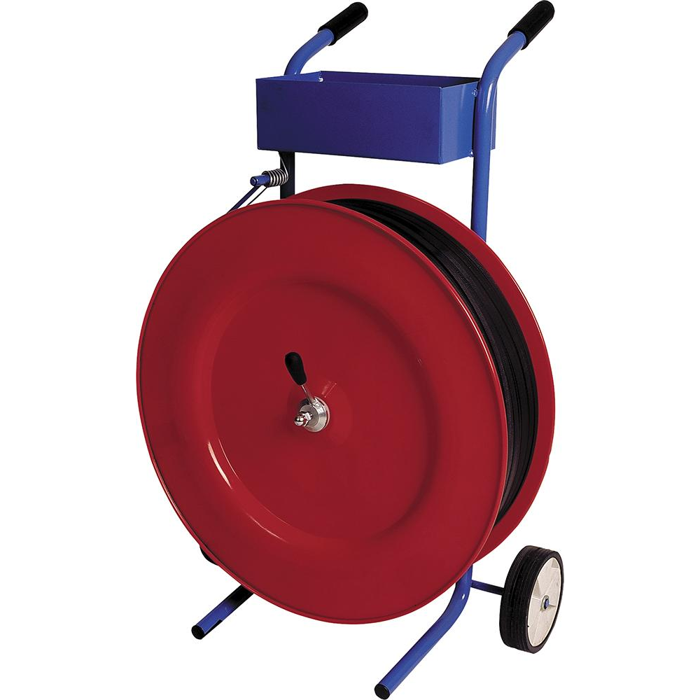 Abrollwagen für PP-Kunststoffband fahrbar, PP-Band 13/16mm