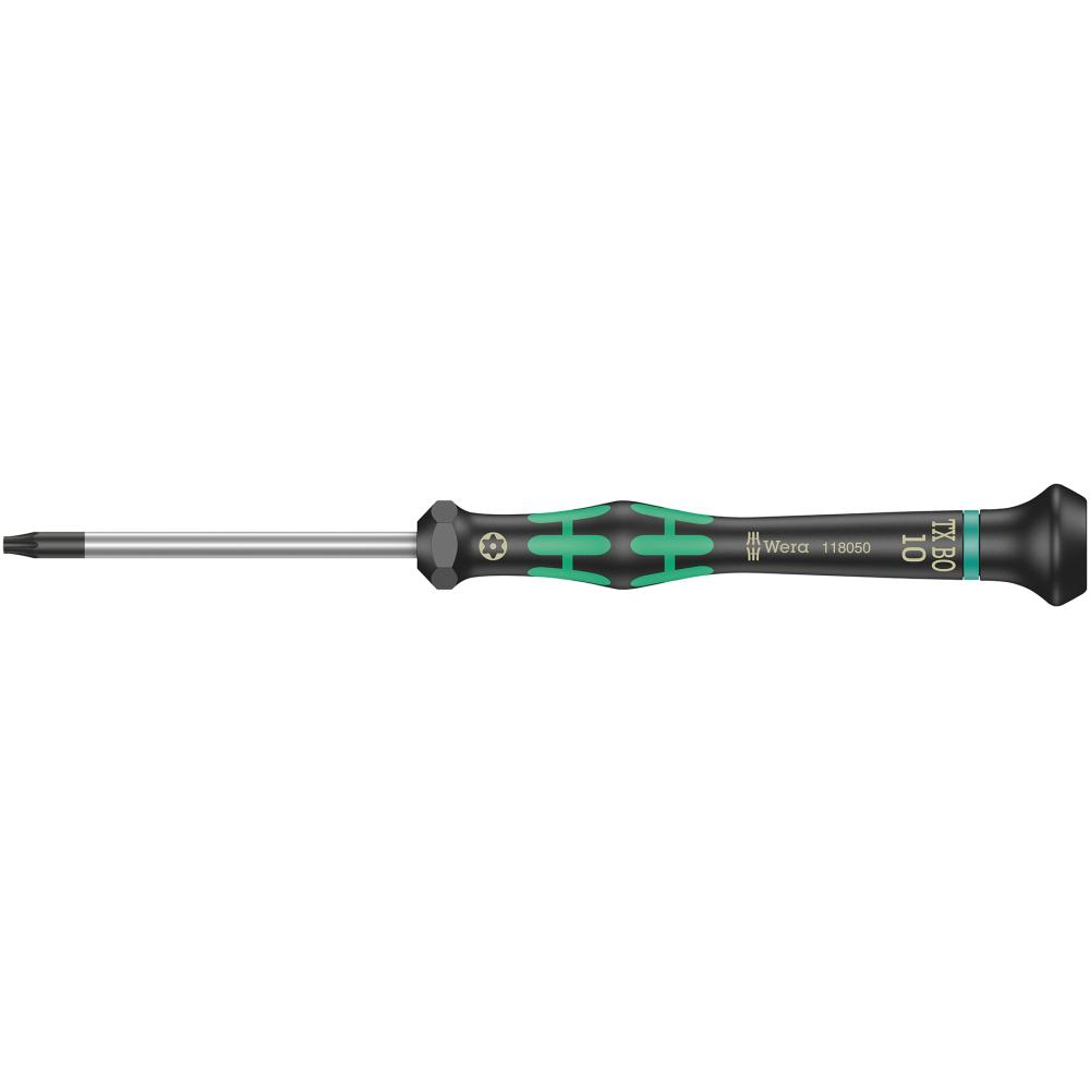 Elektronik-Schraubendreher für Innen-TORX BO-Schrauben, mit Bohrung, Nr. 2067 BO Elektronik- Schraubendreher T10x60mm Wera
