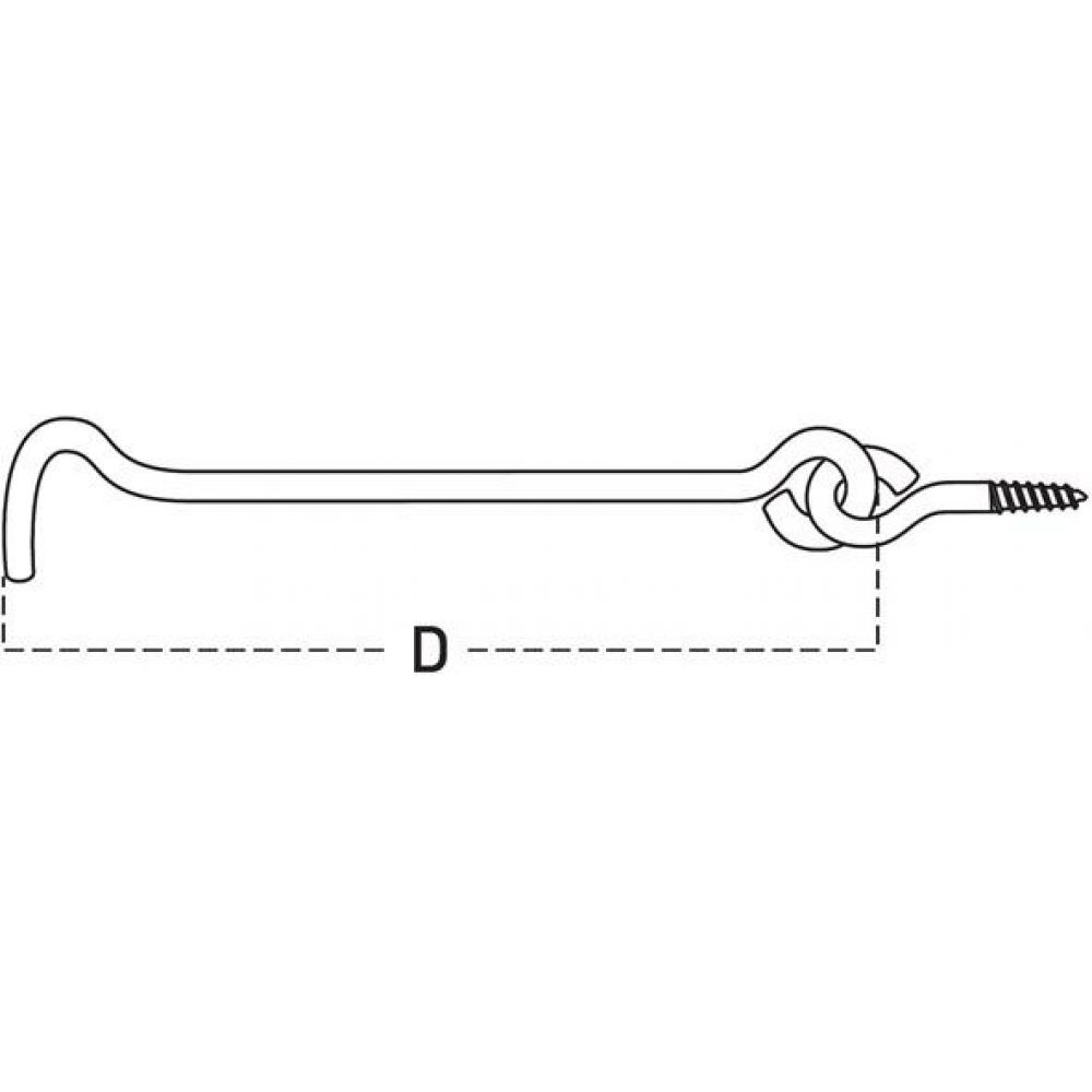 Sturmhaken 54/100x3,8 verzinkt