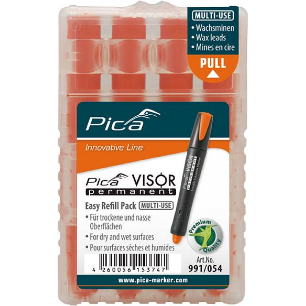 Minen-Set für Permanentmarker VISOR Industrial orange Pica