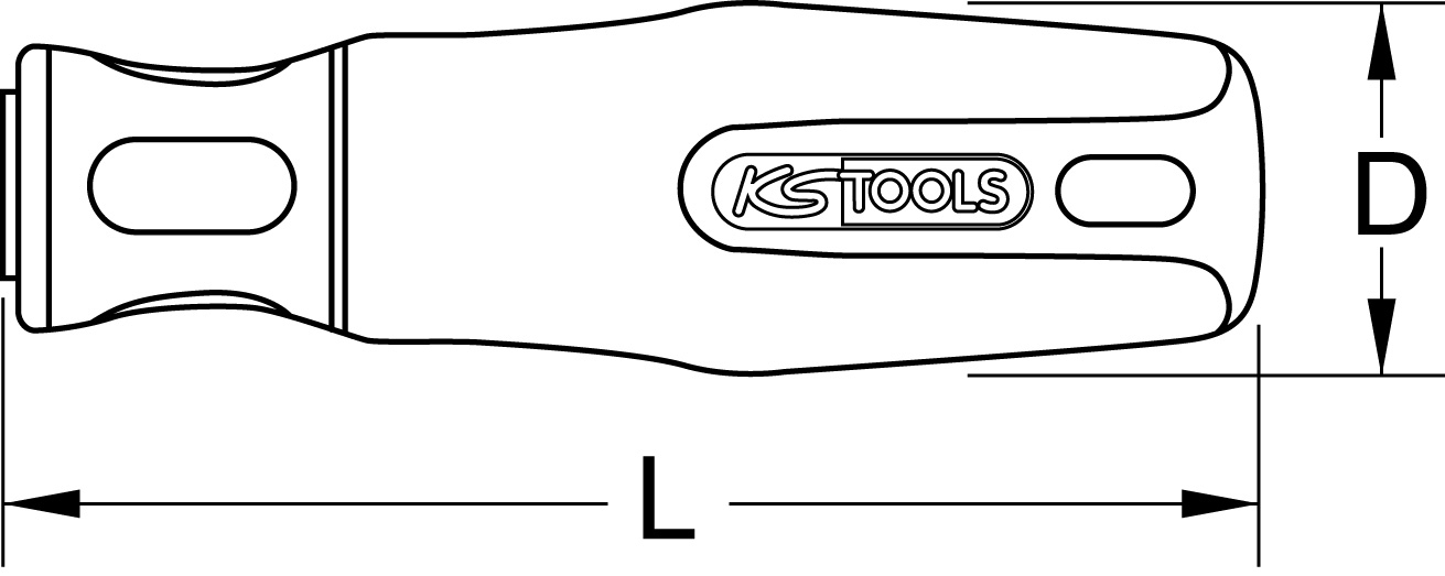 KSTOOLS Feilenheft, Rechteckaufnahme, 120mm