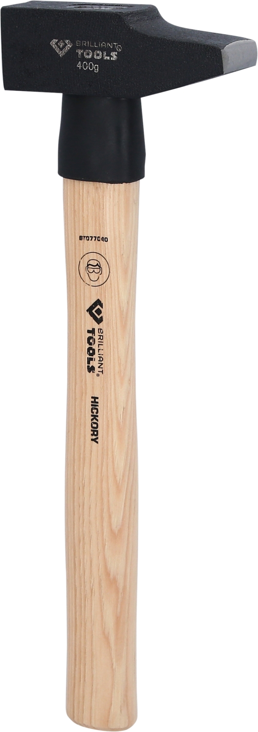 Brilliant Tools  Schlosserhammer mit Hickory-Stiel, 400 g, französische Form