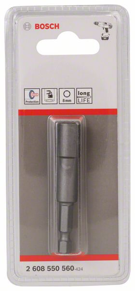 Bosch Steckschlüssel, 65 x 8 mm, M 5, Tiefenanschlag 2 607 002 586