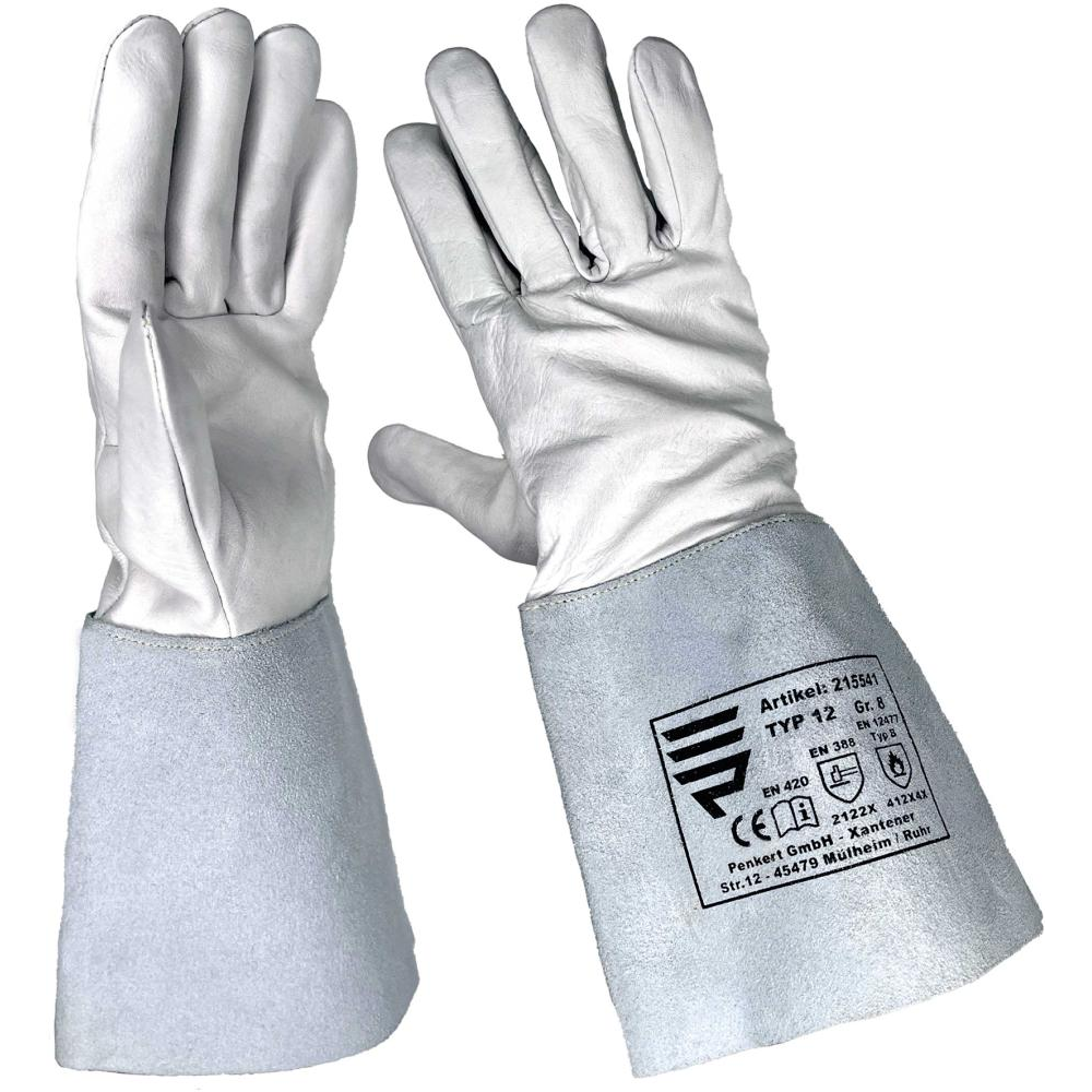 Schweißerhandschuh aus Rindnarbenleder Nappa Typ 12, 35 cm, Gr. 10