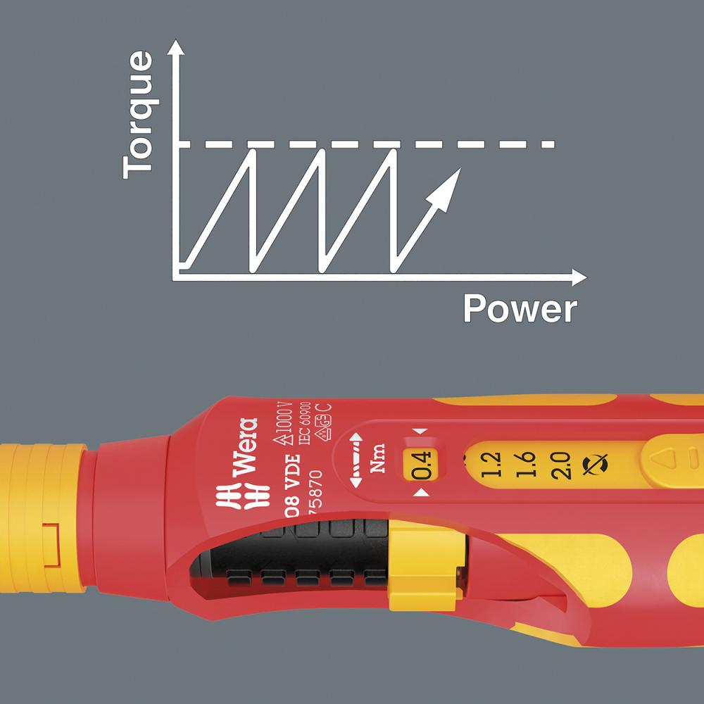 Wera Drehmomentschraubendreher 0,4-2 Nm Safe-Torque Speed VDE